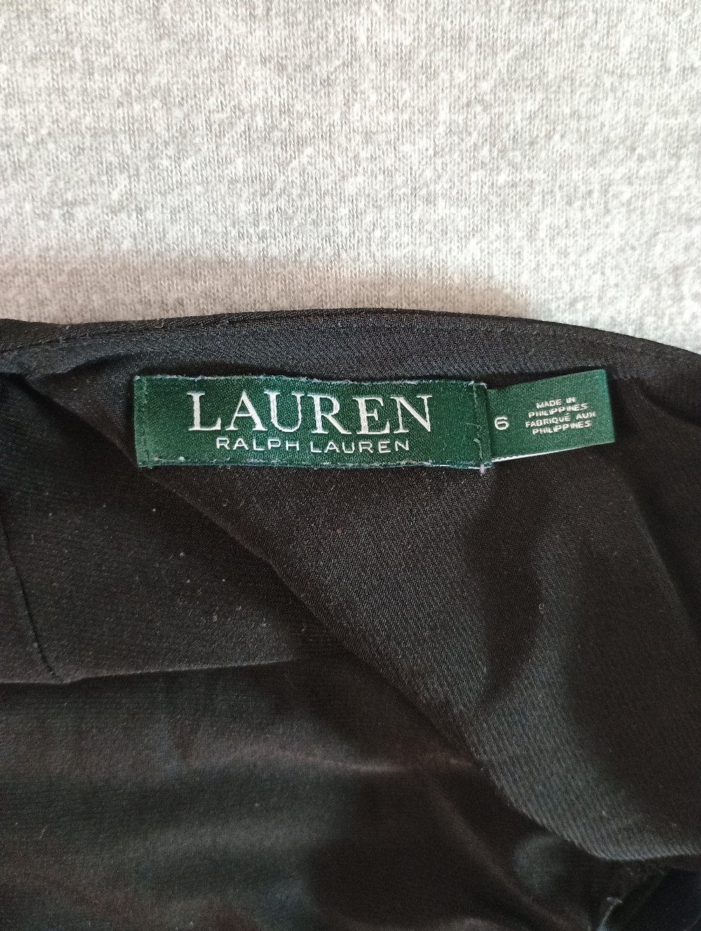 Lauren Ralph Lauren Women's Size 6 Classic Black Sleeveless Fit-and-Flare Dress - Picture 9 of 9